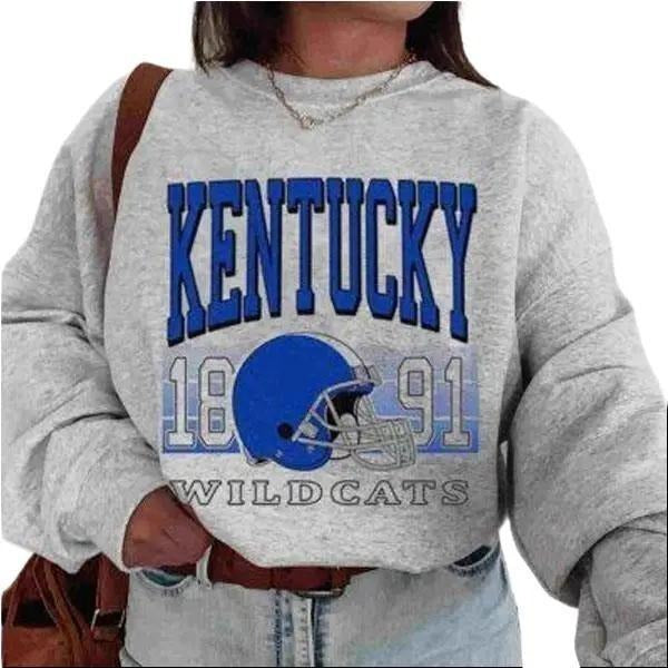 Kentucky Wildcats Retro Helmet University College NCAA Football 1891 Unisex t-shirt, sweatshirt, hoodie Cotton Fabric Fit Womenswear