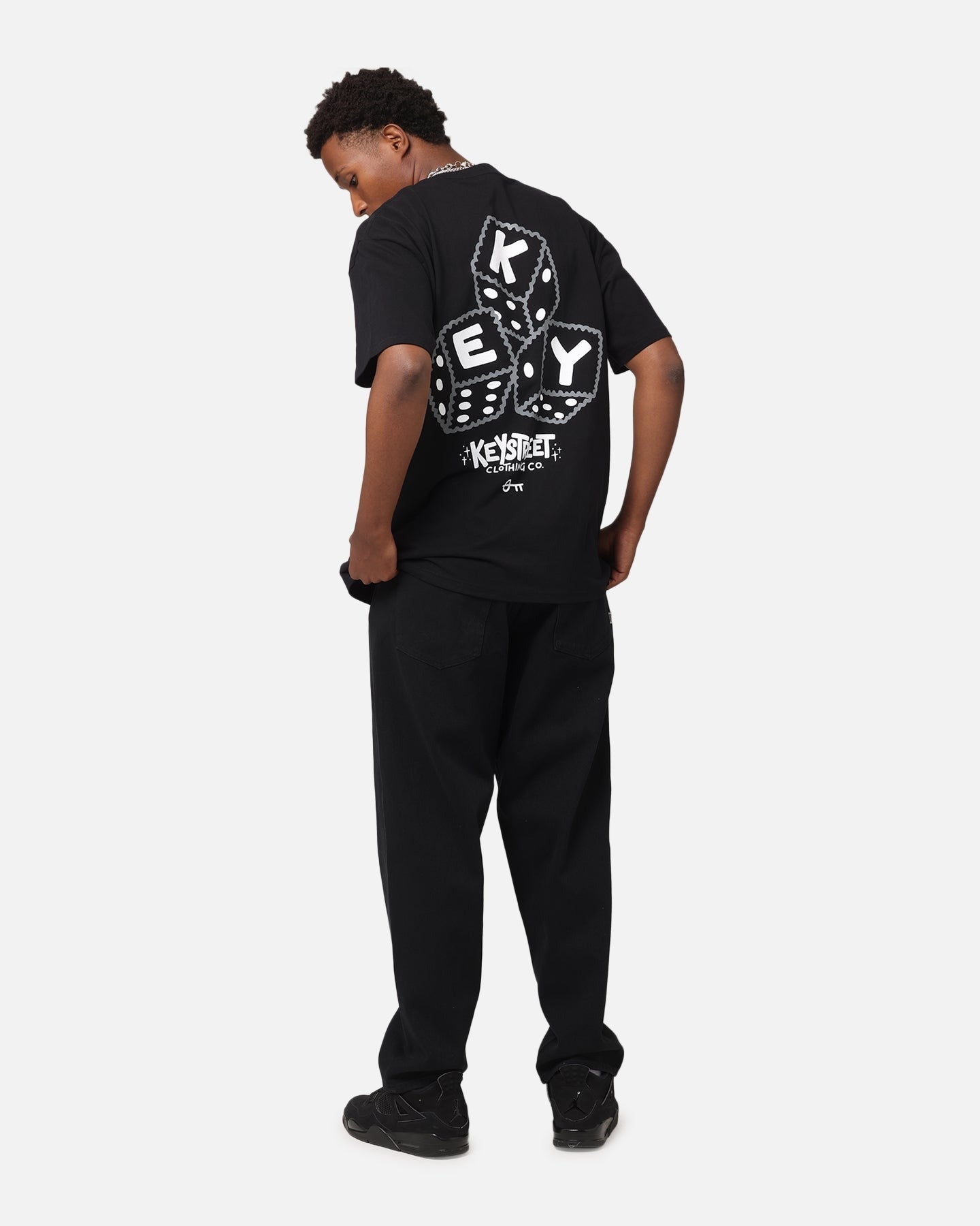 Key Street Dice Vintage T-Shirt Black
