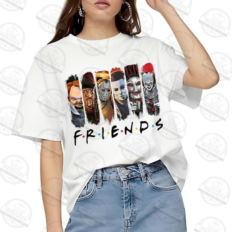 Knives Horrowww Movie Friday 13 Halloween Horrowww Goth  T-Shirt Jason Voorhees Michael Myers Freddy Krueger Shirt