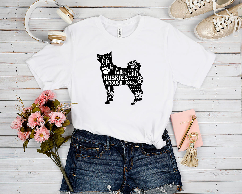 LIFE'S BETTER WITH A HUSKIE GRAPHIC TEE