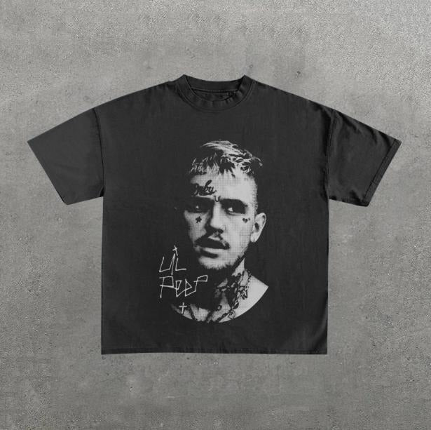 LIL PEEP T-Shirt, Vintage LIL PEEP Graphic Tee, Music Rap Tee, Hip Hop, R&B, Pop, Y2k, Unisex T-Shirt, Gift For Men Women Womenswear Menswear Top Streetwear