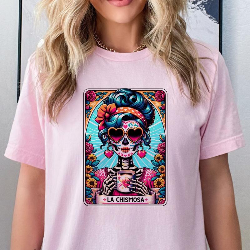 La Chismosa  T-Shirt -  Print is Sublimation, Unisex T-Shirt, Funny Tee, Funny Apparel, Gift Idea, Relaxed Fit, Casual Apparel, Cute Top, Great with Jeans, All Seasons, Fun Style, Comfortable Shirt