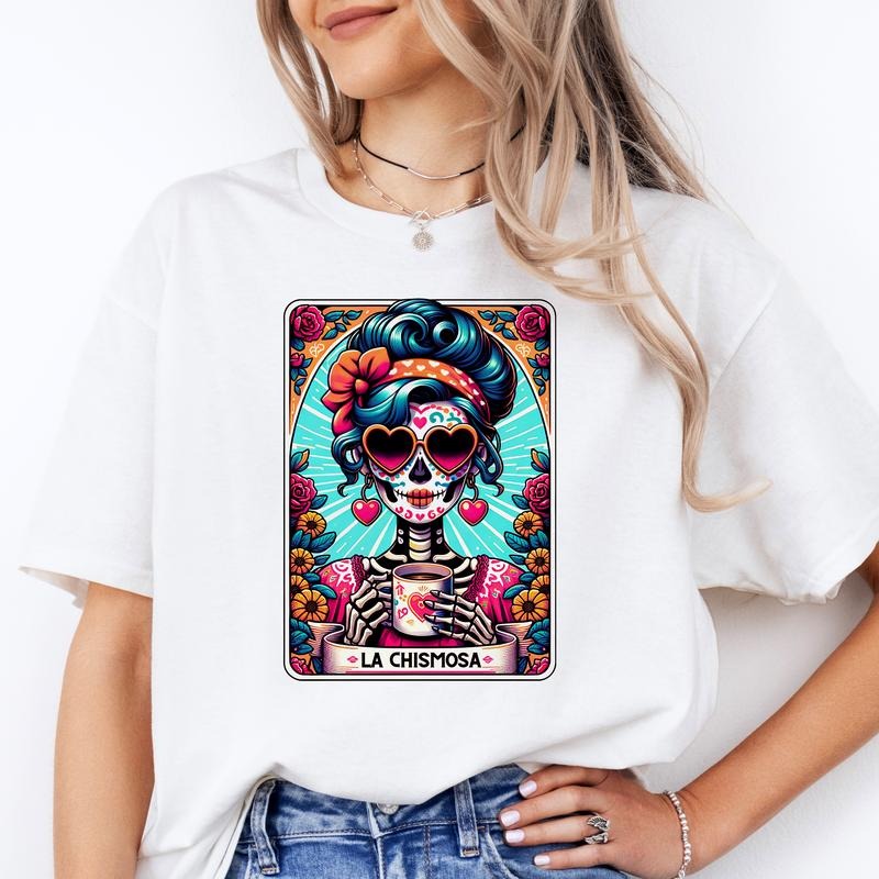 La Chismosa  T-Shirt -  Print is Sublimation, Unisex T-Shirt, Funny Tee, Funny Apparel, Gift Idea, Relaxed Fit, Casual Apparel, Cute Top, Great with Jeans, All Seasons, Fun Style, Comfortable Shirt