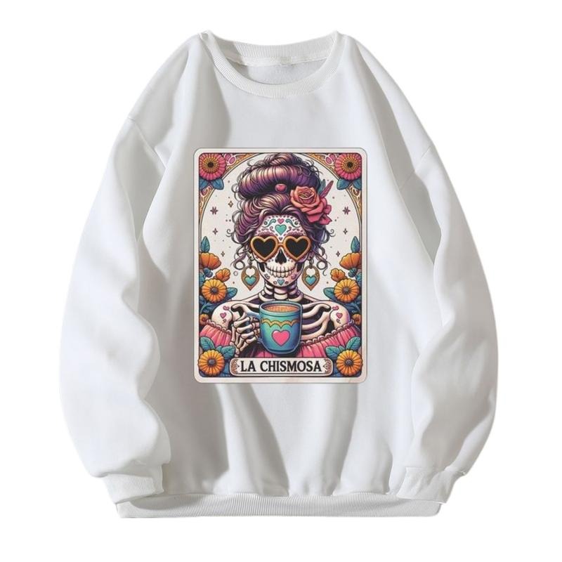 La Chismosa Tarot Card Sweatshirt, Print Unisex Crewneck T-shirt, Chismosa Hoodie, Tarot Lover Sweater, Womenswear, Menswear, Comfort Cotton Casual