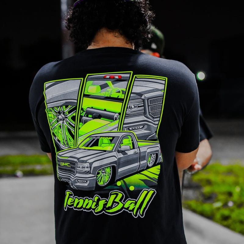 La Tennis Ball 2.0 Car Lover T-Shirt, Automotive Graphic Tee, Car Enthusiast Apparel, Casual Car Merch for Men