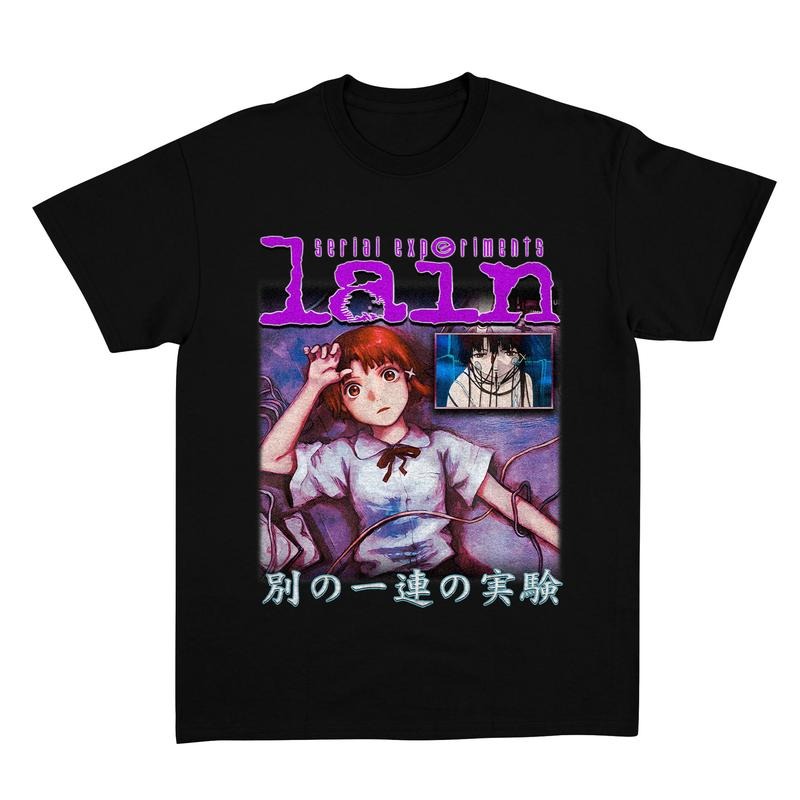Lain Shirt, Serial Experiments Lain Vintage, Anime Shirt, Streetwear, Anime Graphic Tee, Anime Lovers Shirt Menswear Top