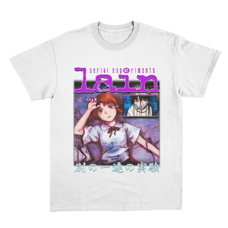 Lain Shirt, Serial Experiments Lain Vintage, Anime Shirt, Streetwear, Anime Graphic Tee, Anime Lovers Shirt Menswear Top