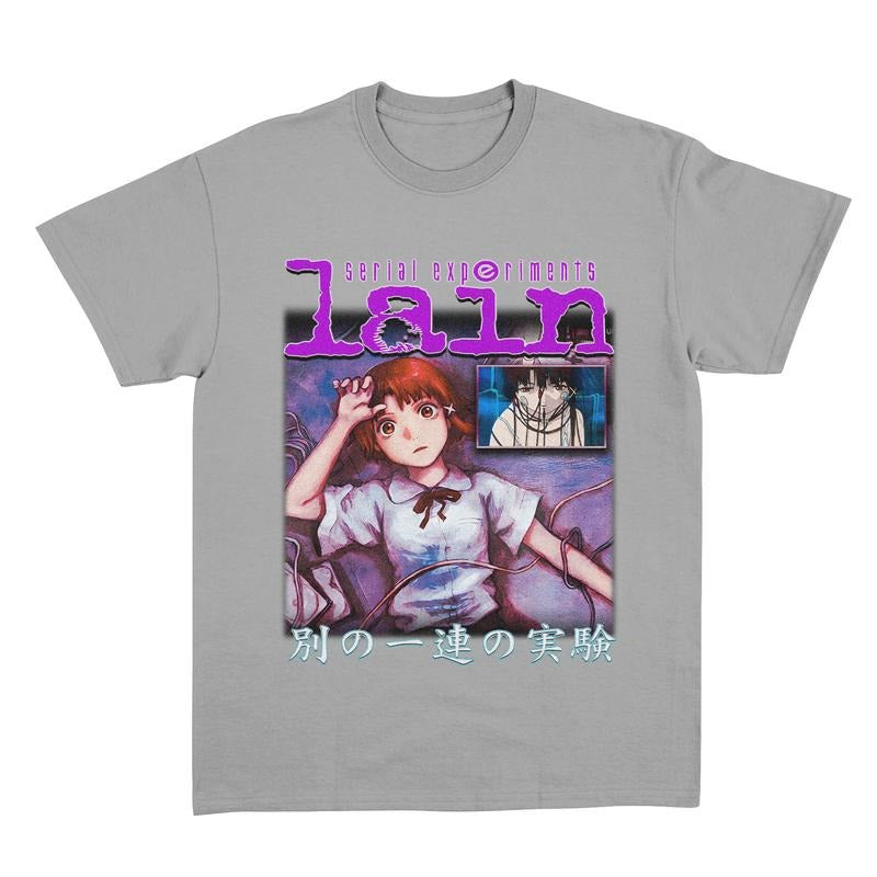 Lain Shirt, Serial Experiments Lain Vintage, Anime Shirt, Streetwear, Anime Graphic Tee, Anime Lovers Shirt Menswear Top