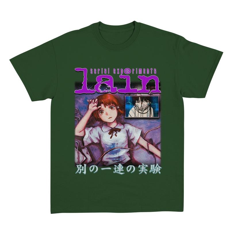 Lain Shirt, Serial Experiments Lain Vintage, Anime Shirt, Streetwear, Anime Graphic Tee, Anime Lovers Shirt Menswear Top