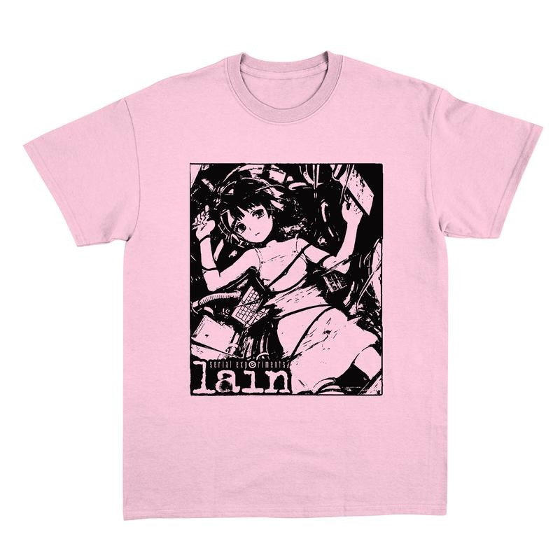 Lain Shirt, Serial Experiments Lain Vintage, Anime Shirt, Streetwear, Anime Graphic Tee, Anime Lovers Shirt Menswear Top Classic Cotton