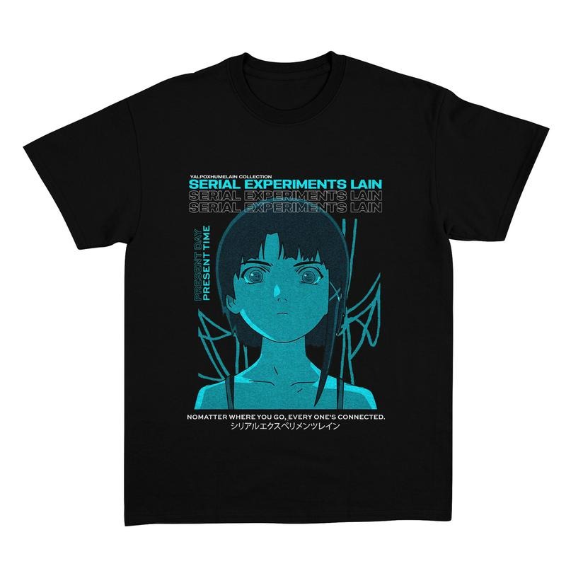 Lain Shirt, Serial Experiments Lain Vintage, Anime Shirt, Streetwear, Anime Graphic Tee, Anime Lovers Shirt Menswear Top Classic Cotton style 001