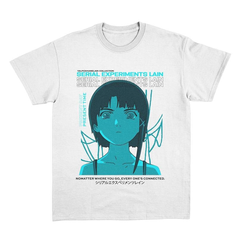 Lain Shirt, Serial Experiments Lain Vintage, Anime Shirt, Streetwear, Anime Graphic Tee, Anime Lovers Shirt Menswear Top Classic Cotton style 001