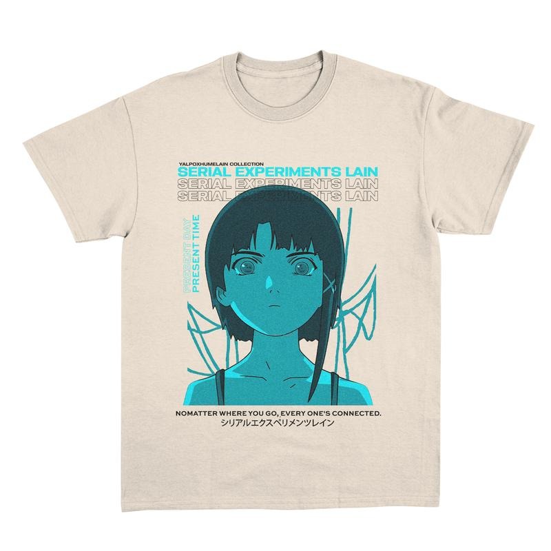 Lain Shirt, Serial Experiments Lain Vintage, Anime Shirt, Streetwear, Anime Graphic Tee, Anime Lovers Shirt Menswear Top Classic Cotton style 001