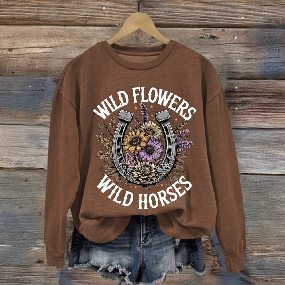 Lainey Wilson Merch Wild Flowers Wild Horses Sweatshirt Music Fans Gifts