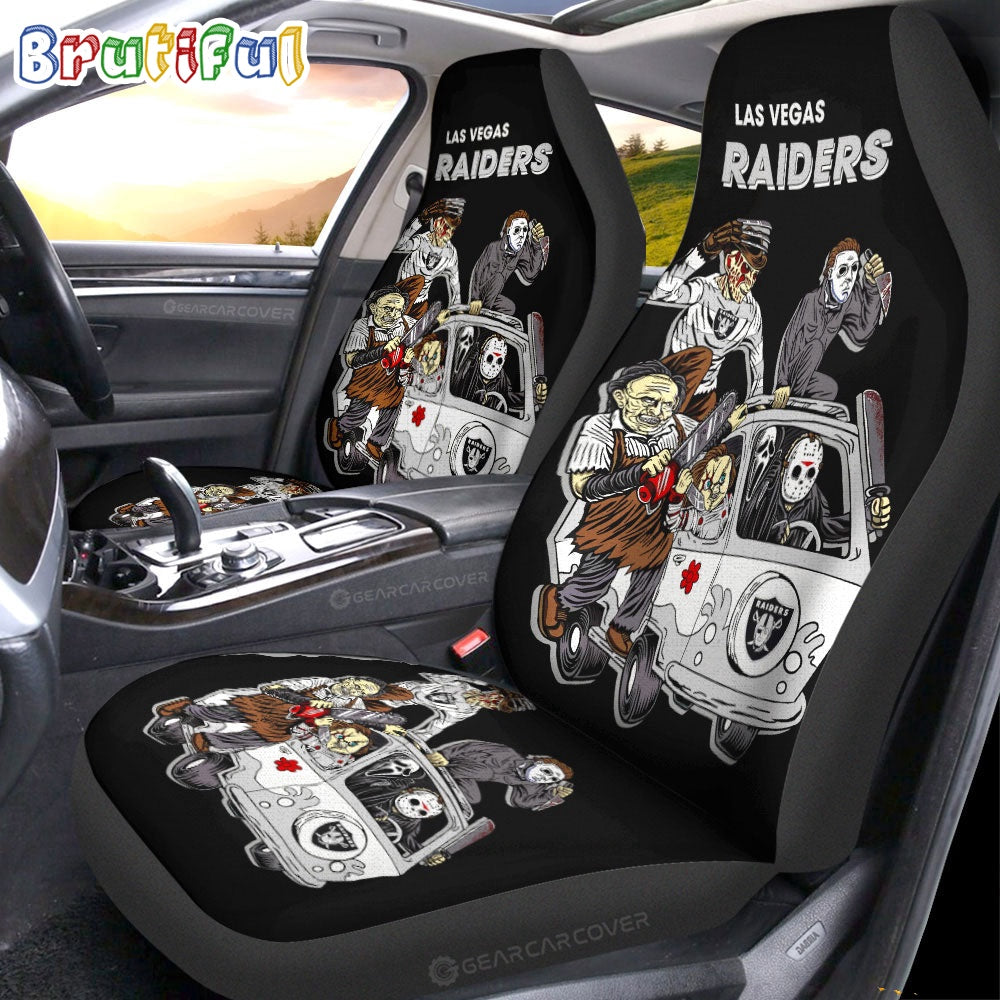 Las Vegas Raiders Horror Characters Essential Halloween Car Seat Covers
