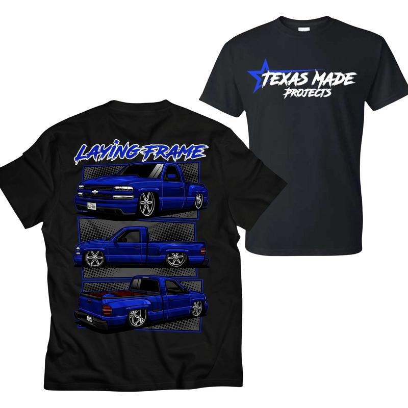 Laying Frame Bubble Eye T-shirt, Texas Made Projects Graphic Tee, Truck shirts, Shirts For Men, Car Merch, Menswear black tee Top Streetwear