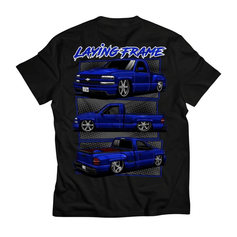 Laying Frame Bubble Eye T-shirt, Texas Made Projects Graphic Tee, Truck shirts, Shirts For Men, Car Merch, Menswear black tee Top Streetwear