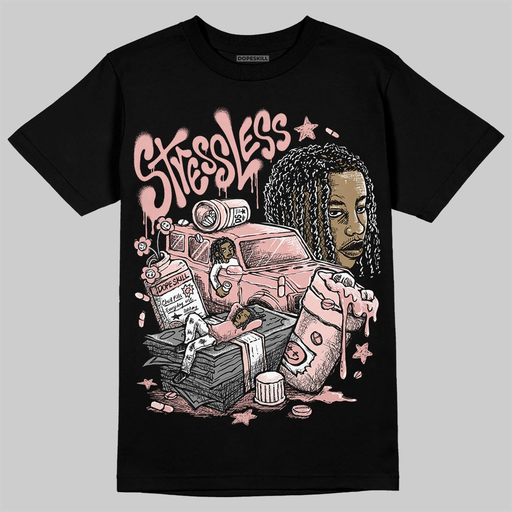 Leather Curb Glitter Pale Pink DopeSkill T-Shirt Stressless Graphic