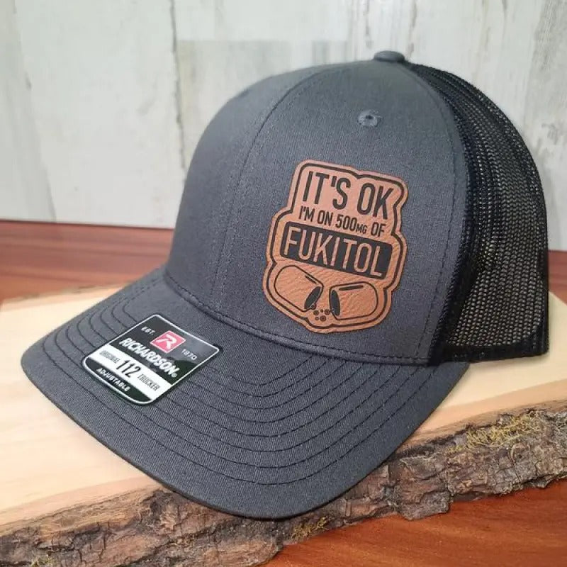 Fukitol Hat - Richardson 112 Trucker, Cotton/Polyester/Leather, Viral Trending Accessory trucker hat mens hats dad hats