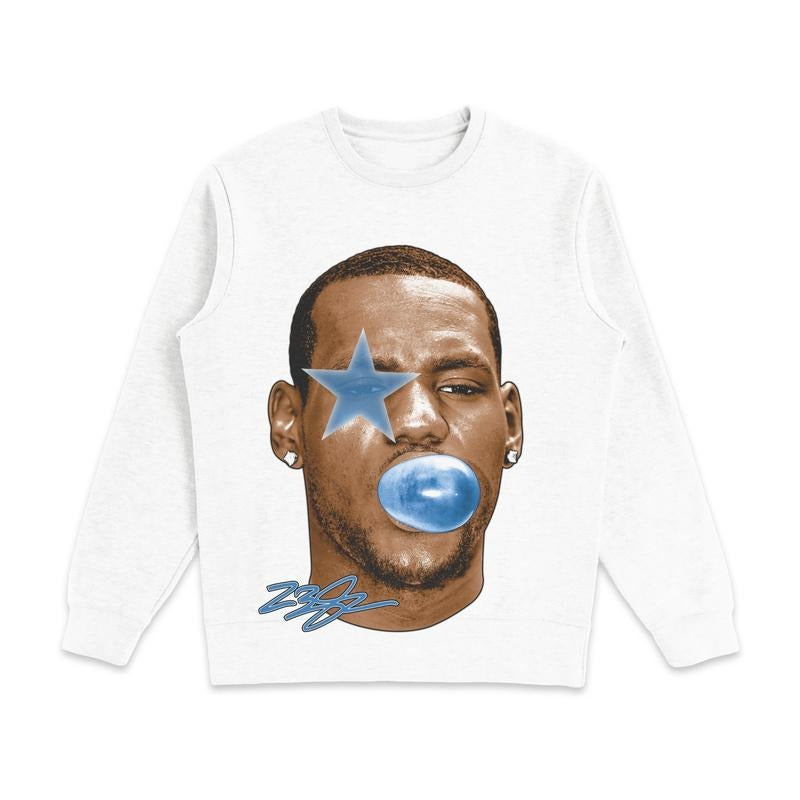 Lebron James Jumbo Graphic Bootleg Crewneck Sweatshirt Streetwear