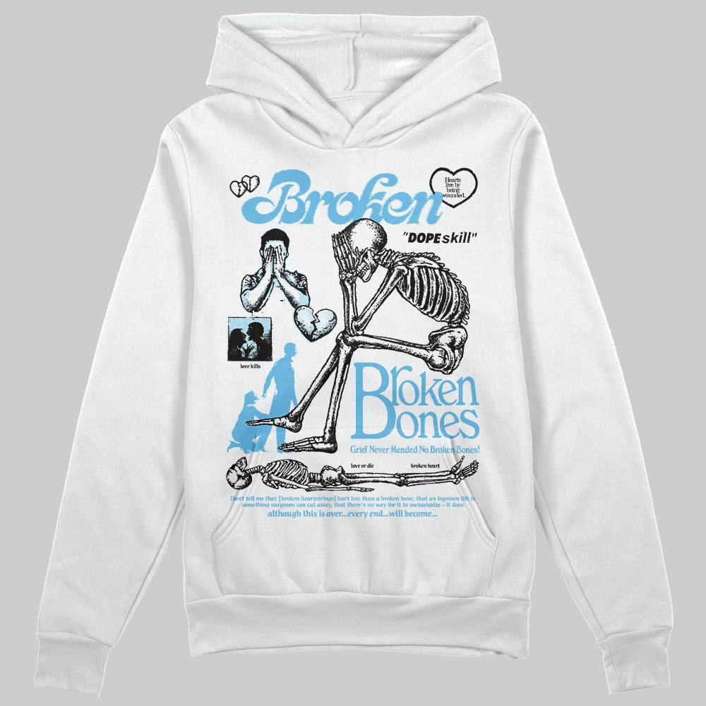 Legend Blue 11s DopeSkill Hoodie Sweatshirt Broken Bones Graphic