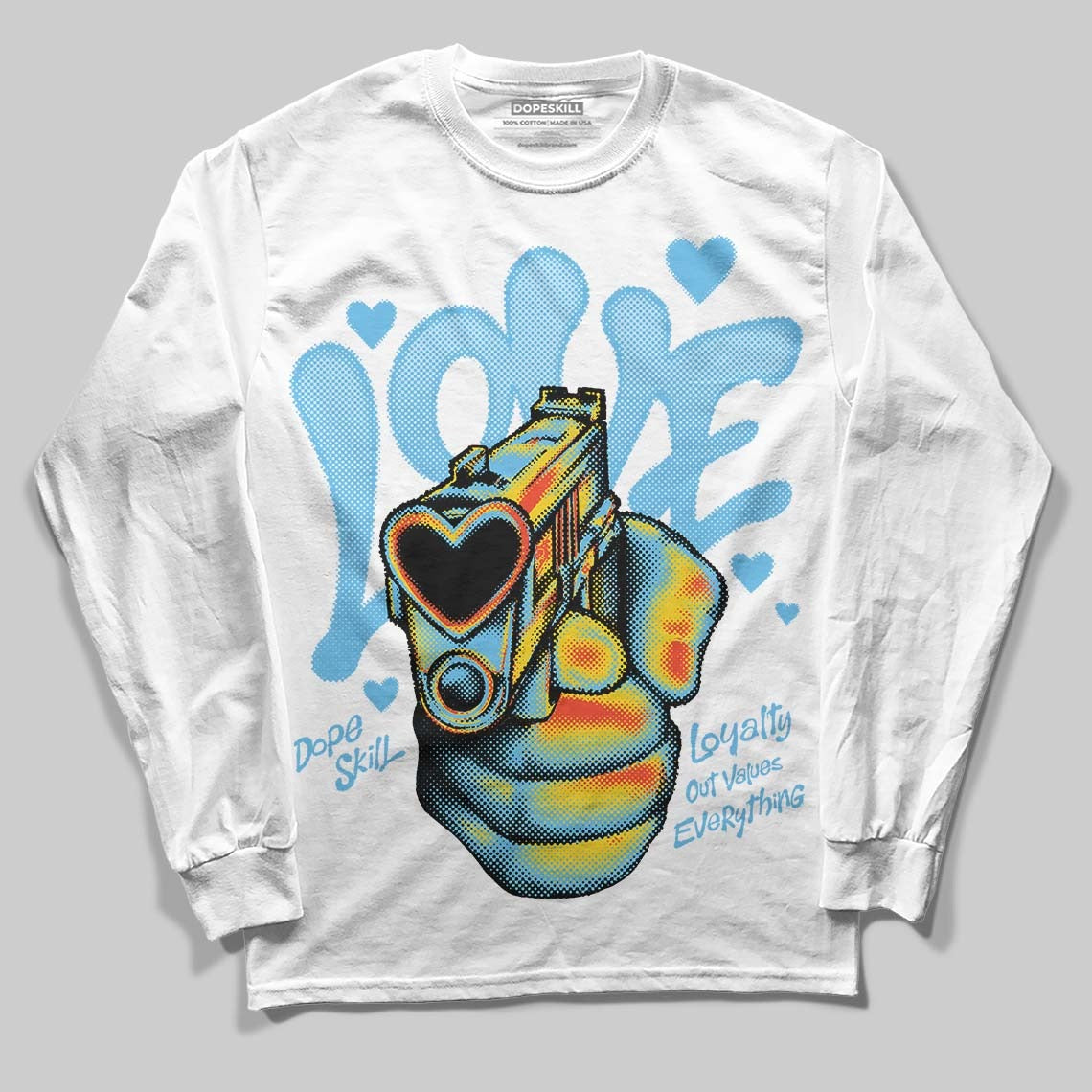 Legend Blue 11s DopeSkill Long Sleeve T-Shirt Love Shot Graphic