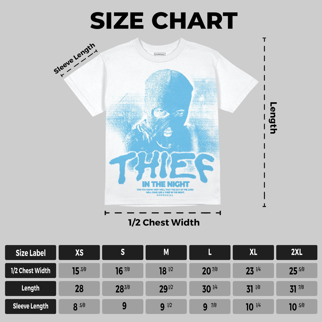 Legend Blue 11s DopeSkill Oversize Print T-Shirt Thief In The Night Graphic