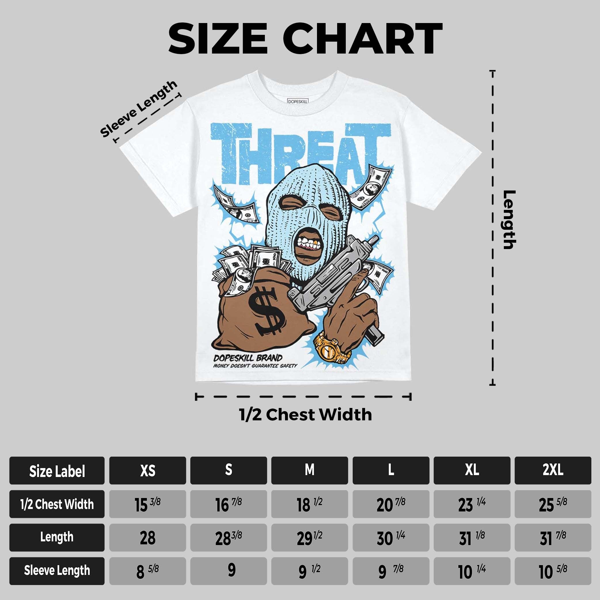 Legend Blue 11s DopeSkill Oversize Print T-Shirt Under Threat Graphic