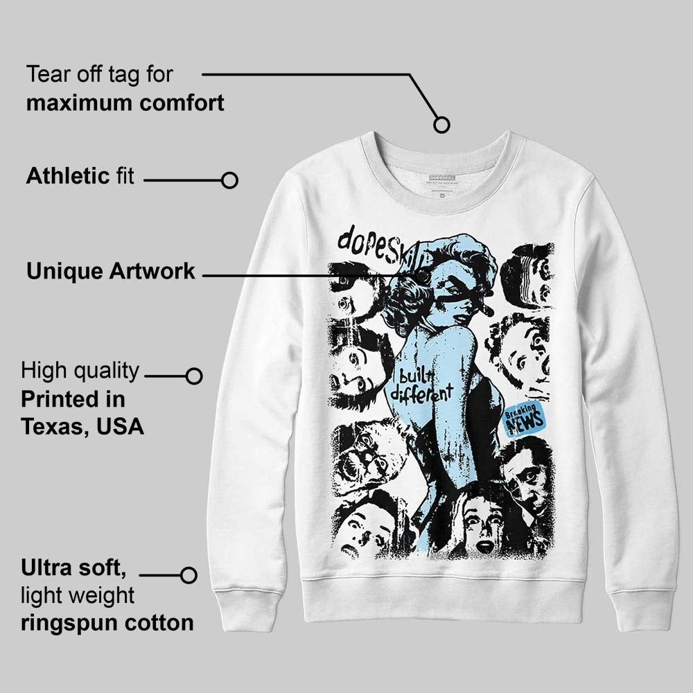 Legend Blue 11s DopeSkill Sweatshirt Built Different Graphic