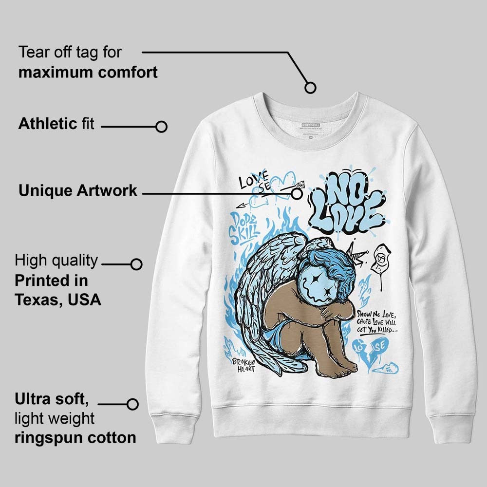 Legend Blue 11s DopeSkill Sweatshirt No Love Graphic