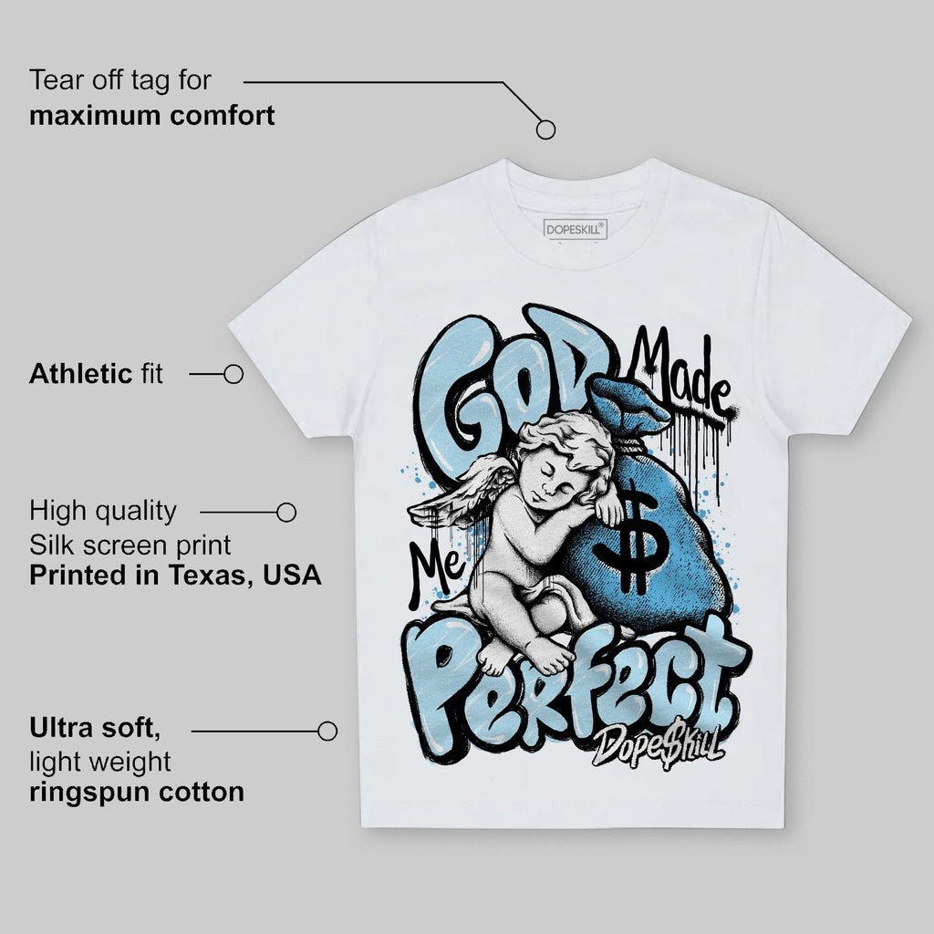 Legend Blue 11s DopeSkill Toddler Kids T-shirt God Made Me Perfect Graphic