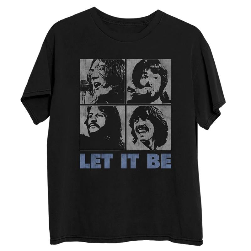 Let It Be Distressed T-Shirt, Rock Band Merch, Vintage 90s Graphic Tee, Beatles T-shirt