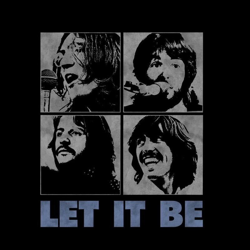 Let It Be Distressed T-Shirt, Rock Band Merch, Vintage 90s Graphic Tee, Beatles T-shirt