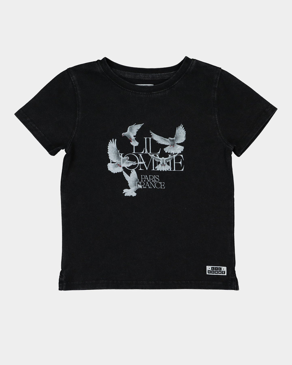 Lil Homme Kids' Dove Heaven Vintage T-Shirt Washed Black