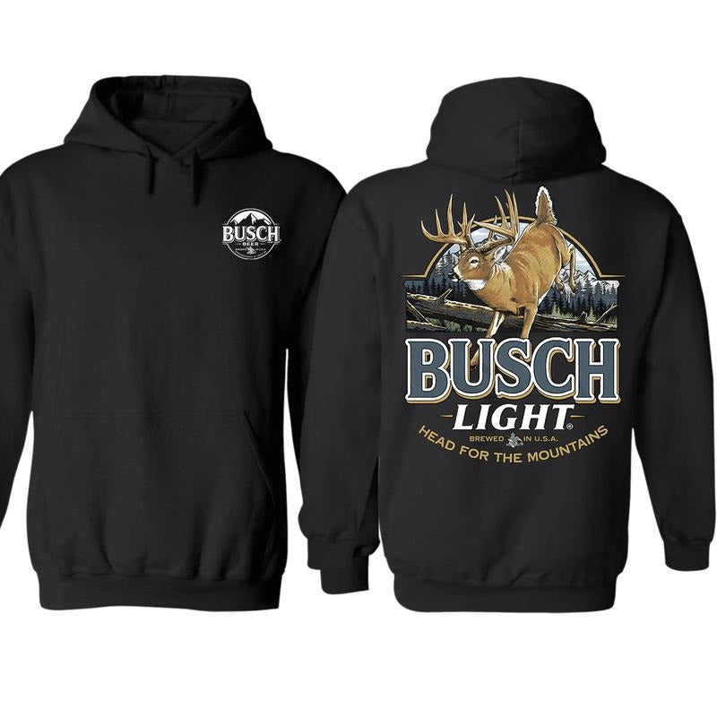 Limited Busch Light Deer Label Double Sides Hoodie, Hunting Hoodie, Unisex Hoodie, For Men, For Women sturniolotripletsmerchblackhoodie