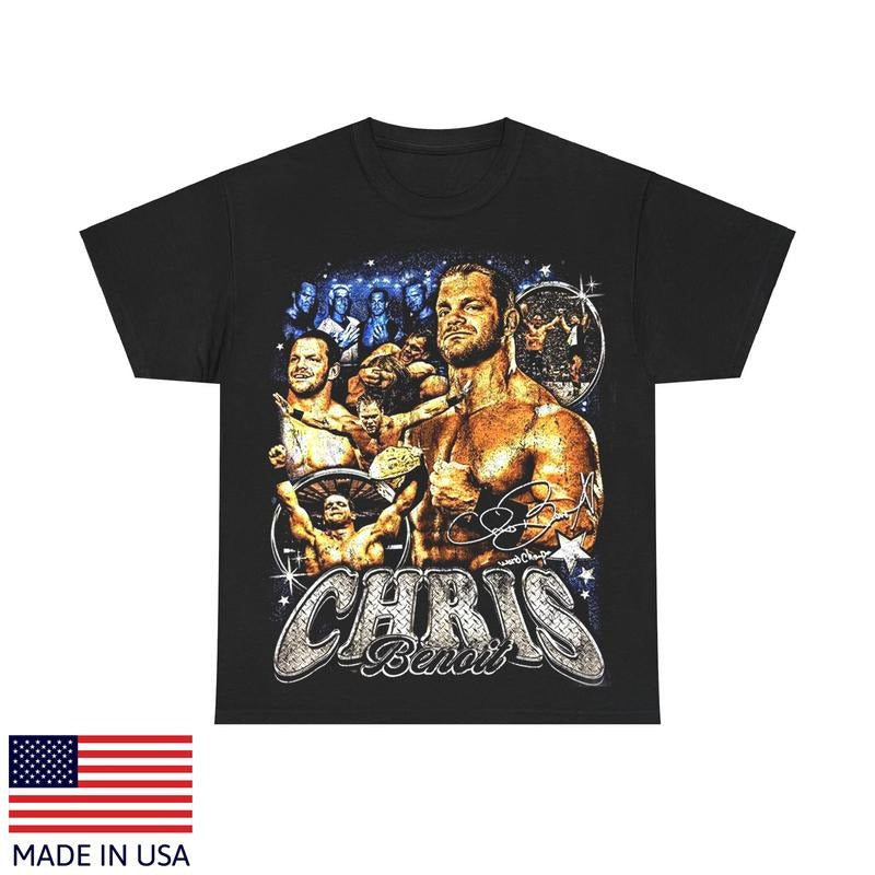 Limited Chris Benoit Vintage 90s T-Shirt, Gift for Woman and Man Unisex T-Shirt