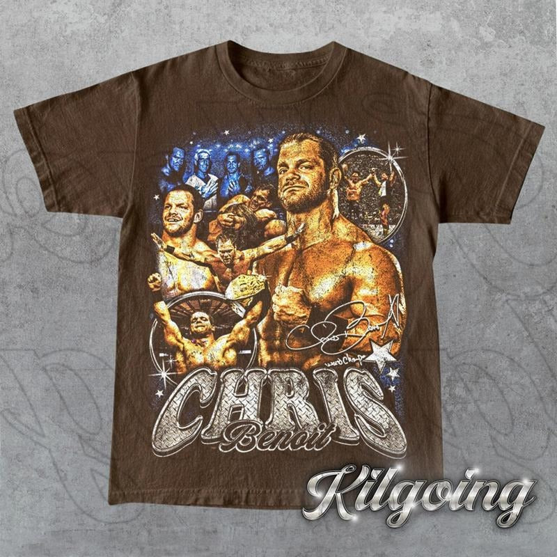 Limited Chris Benoit Vintage 90s T-Shirt, Gift for Woman and Man Unisex T-Shirt