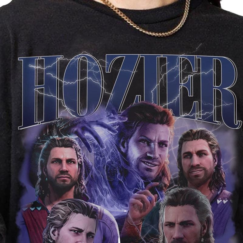 Limited Hozier Gale Bal durs Gate 3 Vintage BG3 Retro T-Shirt Top Menswear Unisex Crewneck T-Shirt