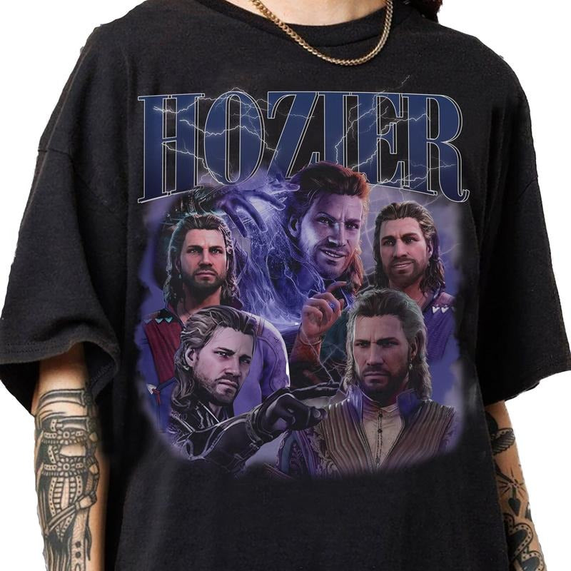 Limited Hozier Gale Bal durs Gate 3 Vintage BG3 Retro T-Shirt Top Menswear Unisex Crewneck T-Shirt