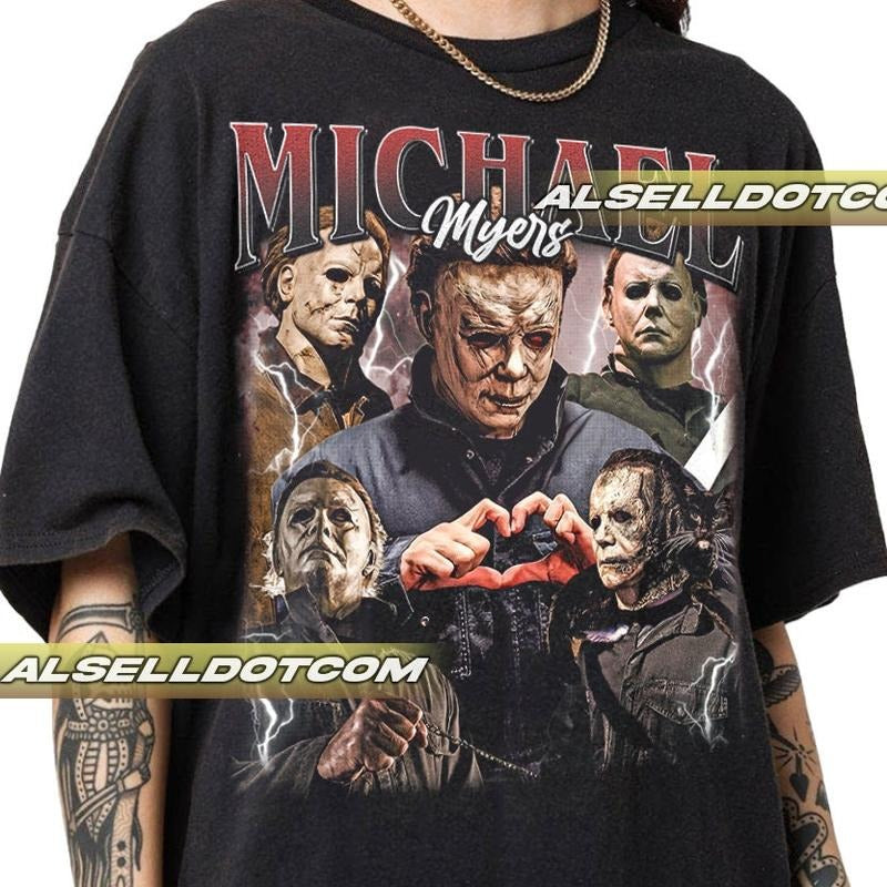 Limited Michael Myers Vintage Shirt, Horror Movie Shirt, 90s Halloween Shirt, Ghostface shirt 8WNE
