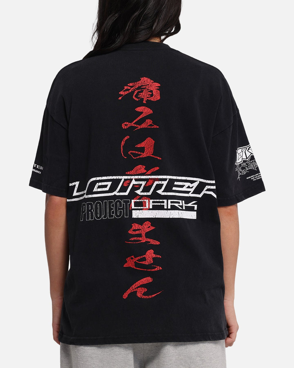 Loiter Cybernetics Vintage T-Shirt Black Acidwash Style001