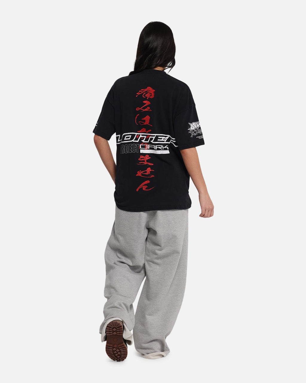 Loiter Cybernetics Vintage T-Shirt Black Acidwash Style001