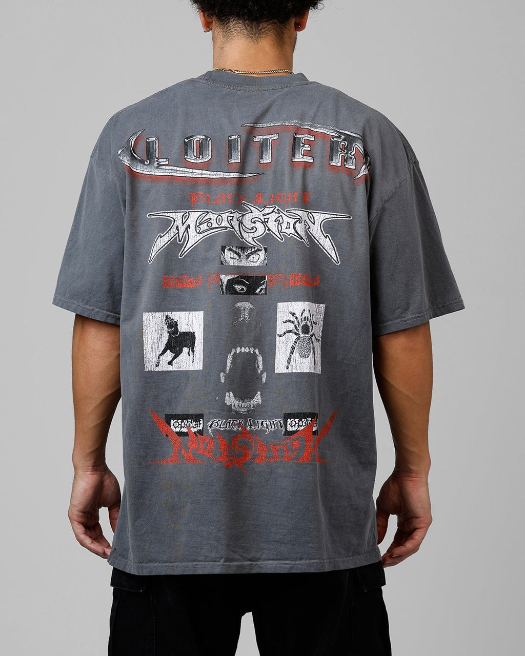 Loiter Dog House Vintage T-Shirt Charcoal