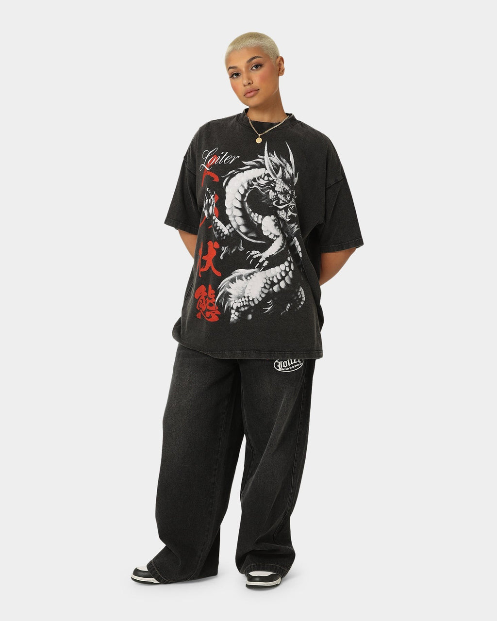 Loiter Dynasty T-Shirt Vintage Black Style001