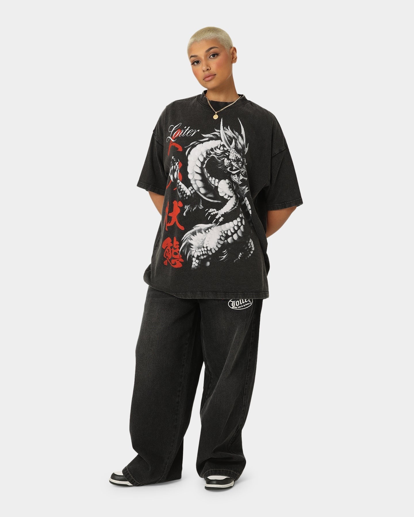 Loiter Dynasty T-Shirt Vintage Black Style001