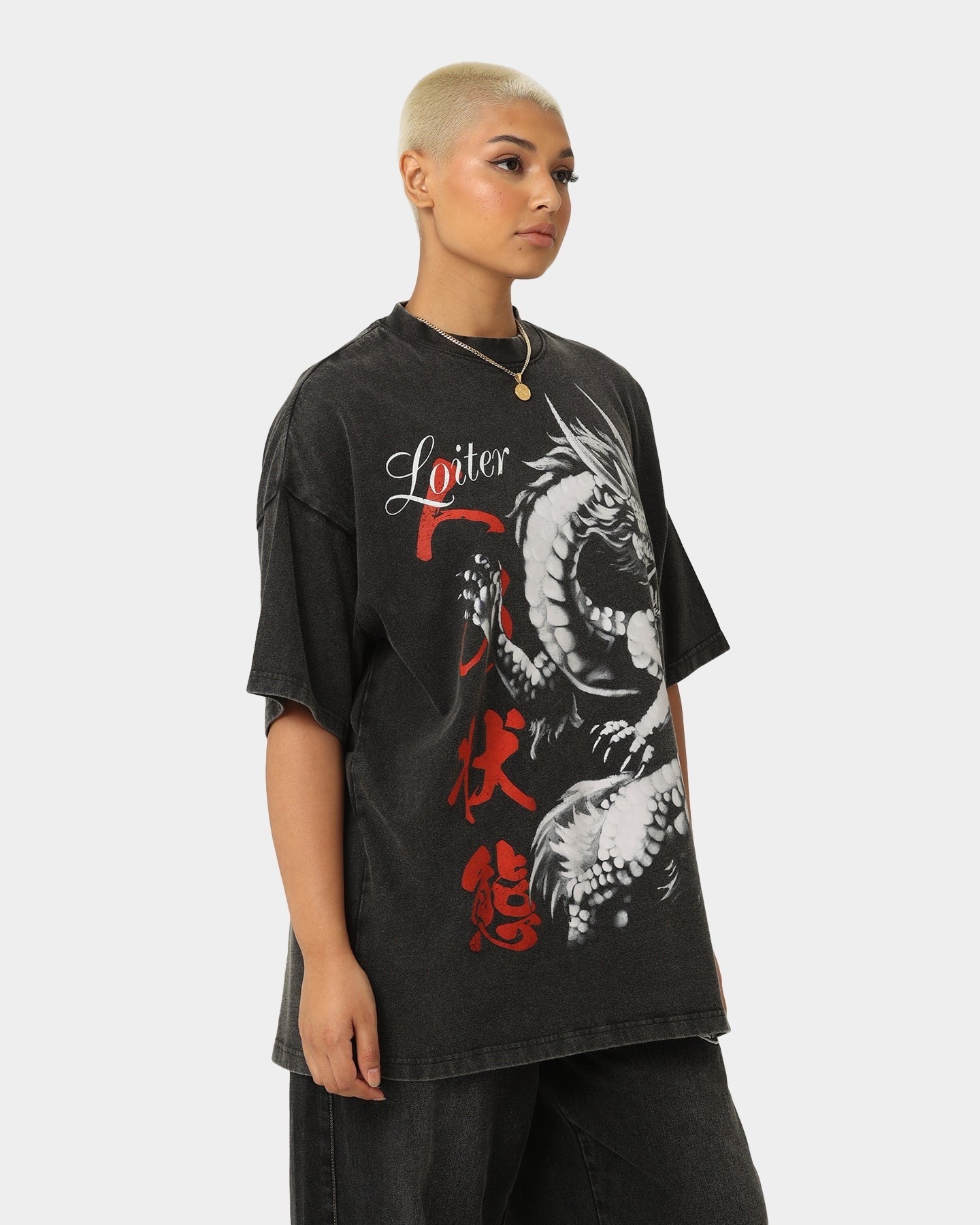 Loiter Dynasty T-Shirt Vintage Black Style001