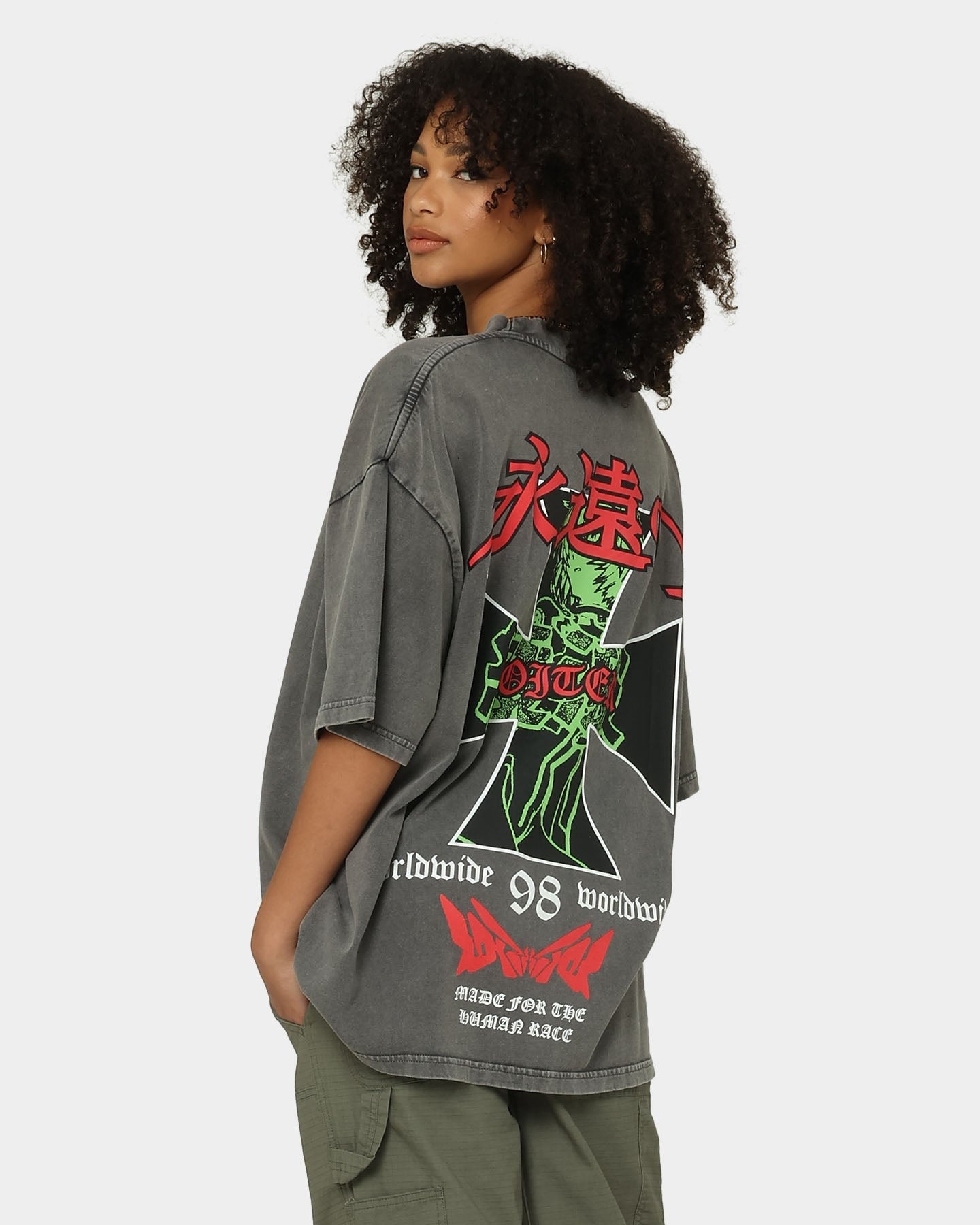 Loiter Eternal Vintage T-Shirt Charcoal Style001