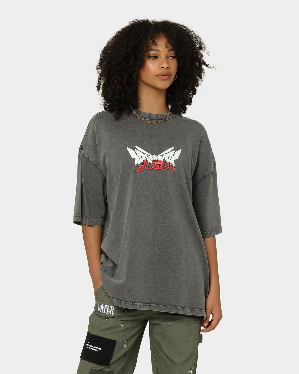 Loiter Eternal Vintage T-Shirt Charcoal Style001