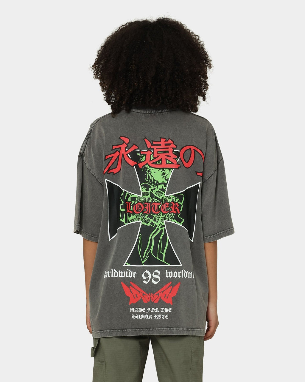 Loiter Eternal Vintage T-Shirt Charcoal Style001