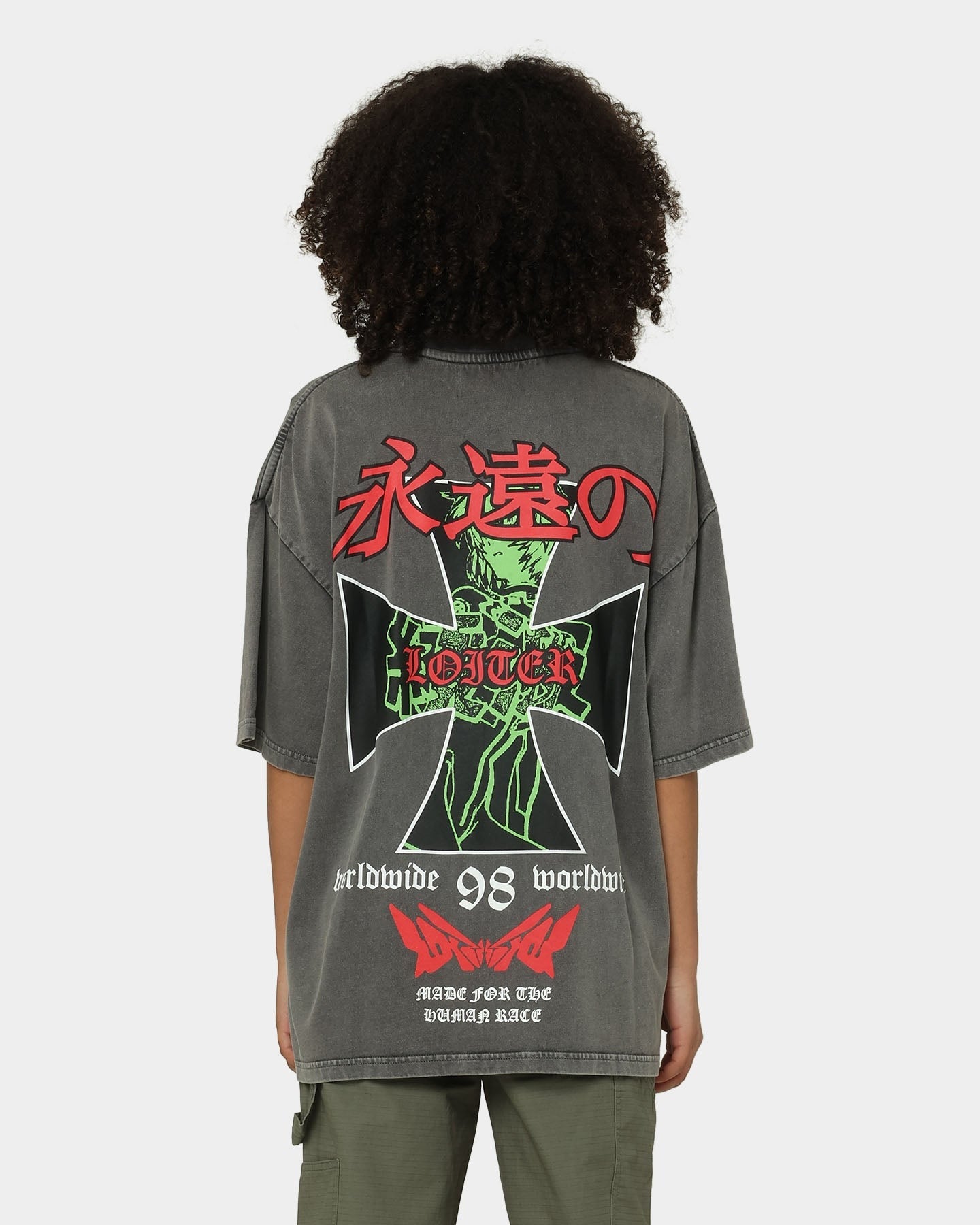 Loiter Eternal Vintage T-Shirt Charcoal Style001